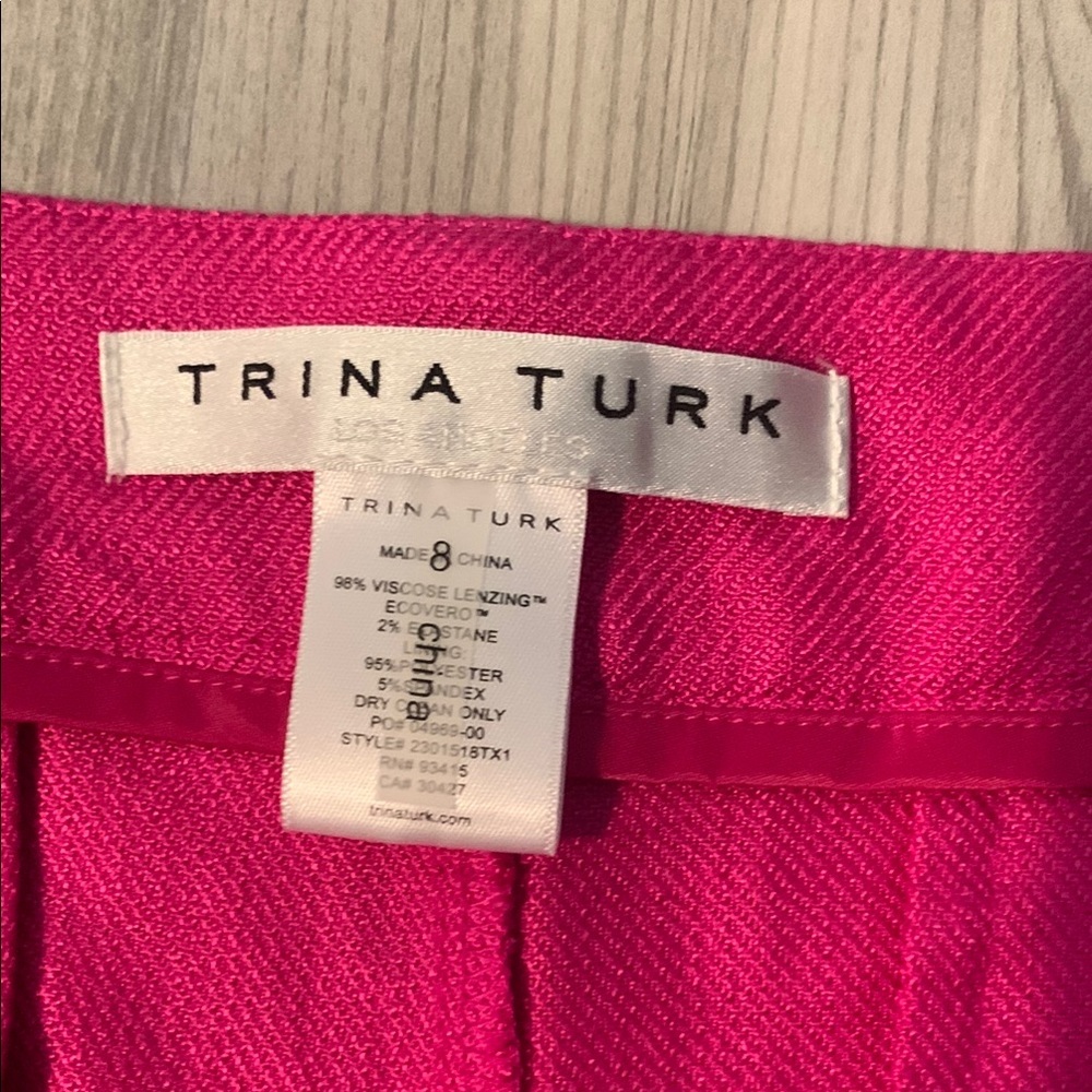 High Waist Pink Tailored Shorts - Picture 2 of 3